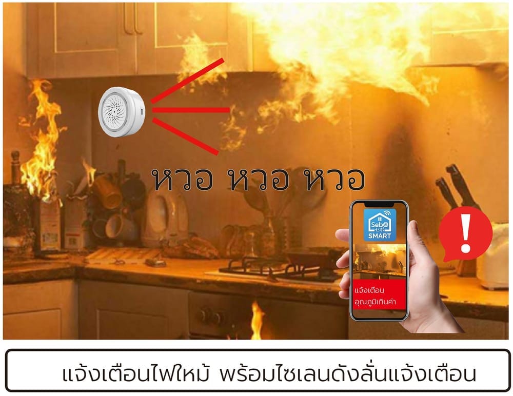 สัญญาณเตือนภัยไร้สาย Sebo DAIKOKU Wifi 